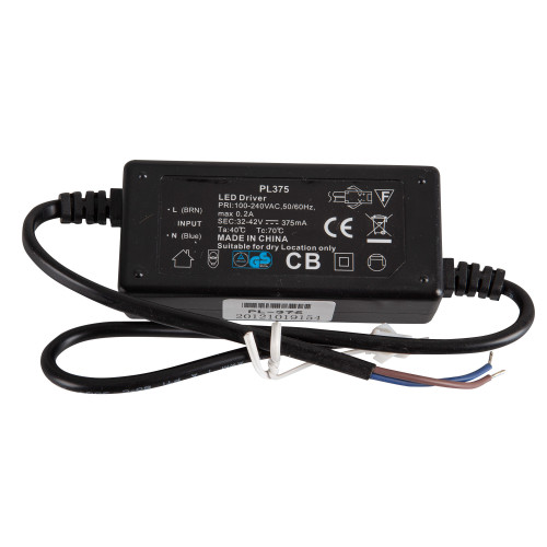 CONSTANT ELECTRICITY LED POWER SUPPLY 100-240V AC 375MA 32-42V