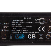 CONSTANT ELECTRICITY LED POWER SUPPLY 100-240V AC 450MA...