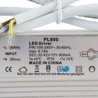 KONSTANTSTROMQUELLE LED 100-240V AC NETZTEIL 900MA 32-42V