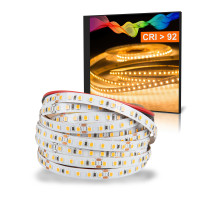 LED STRIP 2835 WARMWEISS (2700K) CRI 92 72W 5 METER 24V IP20