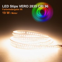 LED STRIP VERO WARMWEISS (3000K) CRI 96 96W 5 METER 24V IP20