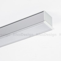 Aluminium Profil 028, KLUS LOKOM B5553ANODA, eloxiert, ideal für LED Streifen, 3 Meter