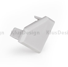 Kopie von Profilblende für Aluminium Profil 011, KLUS GLAD-45 Endkappe 24104 mit Kabelausgang Grau
