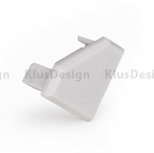 Profilblende für Aluminium Profil 011, KLUS GLAD-45 Endkappe 24104 mit Kabelausgang Grau