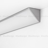 Aluminum profile, anodised, ideal for LED strips, 1 meter
