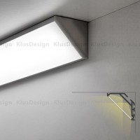 Aluminum profile, anodised, ideal for LED strips, 1 meter