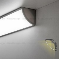Aluminum profile, anodised, ideal for LED strips, 1 meter