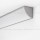 Aluminum profile, anodised, ideal for LED strips, 1 meter