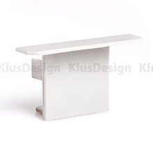 Profilblende für Aluminium Profil 027, KLUS LARKO Endkappe 24006, geschlossen, weiß