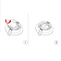 Deckeneinbauring Einbaurahmen Einbauring Downlight schwenkbar aus Aluminium für GU10 MR16 GU5,3 G4 LED Spot, LED Highpower Spot, normale Halogen, EBRRDS6233B, 6233