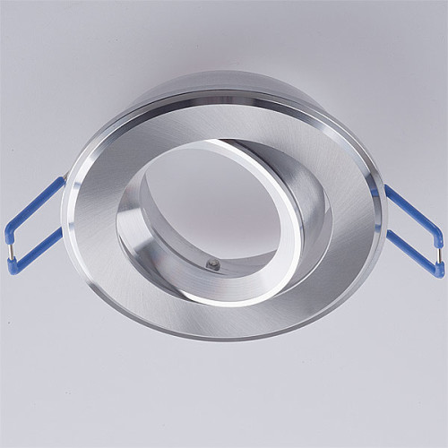 Deckeneinbauring Einbaurahmen Einbauring Downlight schwenkbar aus Aluminium gebürstet für GU10 MR16 GU5,3 G4 LED Spot, LED Highpower Spot, normale Halogen, EBRRDALSW6332B 6332