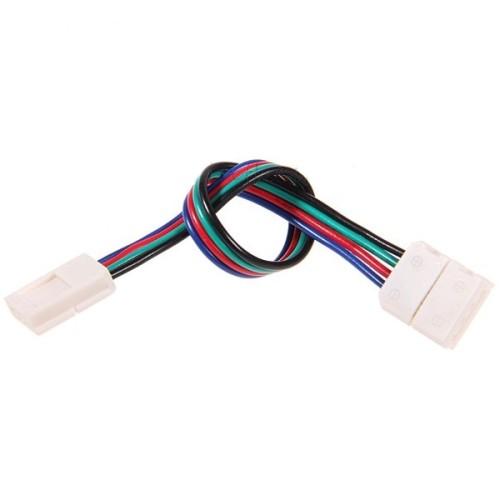 Schnellverbinder Connector schliessbar für10 mm RGB LED  Streifen zu Streifen mit Kabel