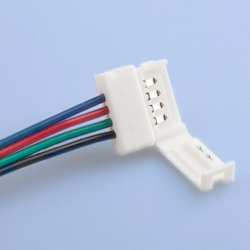 Schnellverbinder Connector schliessbar f&uuml;r10 mm RGB LED  Streifen zu Streifen mit Kabel